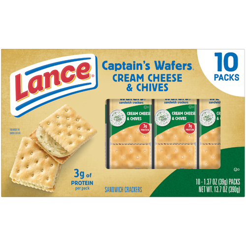 Lance Cream Cheese And Chives Sandwich Crackers - 13.7 Ounce Image 1 of 2