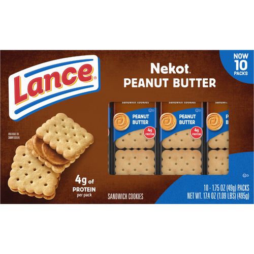 Lance Nekot Peanut Butter Sandwich Cookies - 17.4 Ounce Image 1 of 2