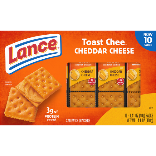Lance Toastchee Cheddar Sandwich Crackers - 14.1 Ounce Image 1 of 2