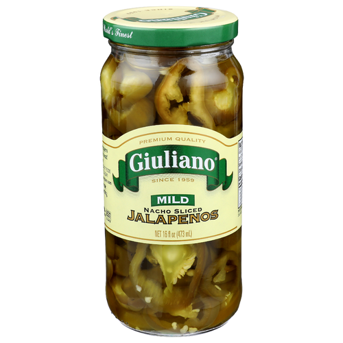 Giuliano Mild Nacho Sliced Jalapenos - 16 Fluid Ounce