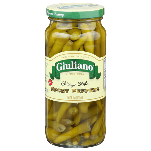 Giuliano Hot Chicago Style Sport Peppers - 16 Fluid Ounce