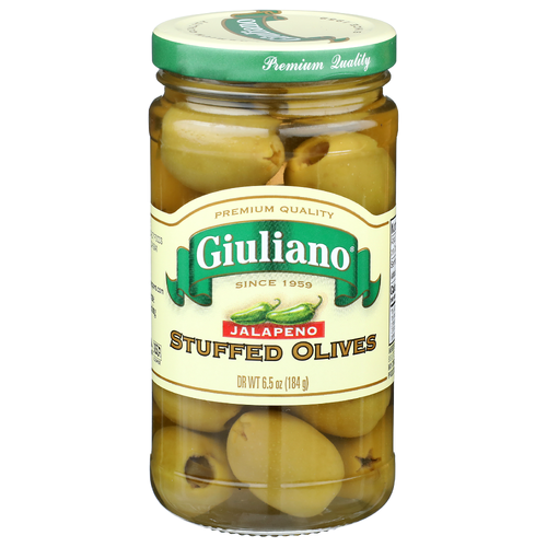 Giuliano Jalapeno Stuffed Olives - 6.5 Ounce