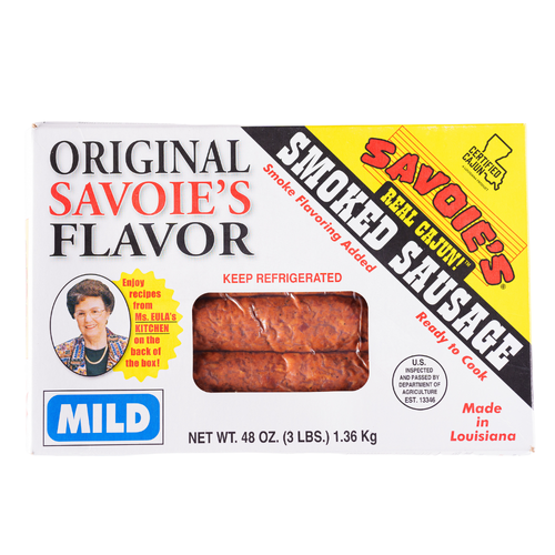 Savoie's Smoked Mixed Mild Box Sausage - 48 Ounce
