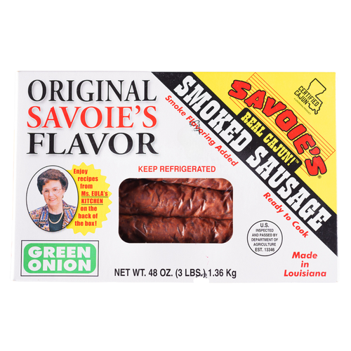 Savoie's Smoked Mixed Green Onion Sausage - 48 Ounce