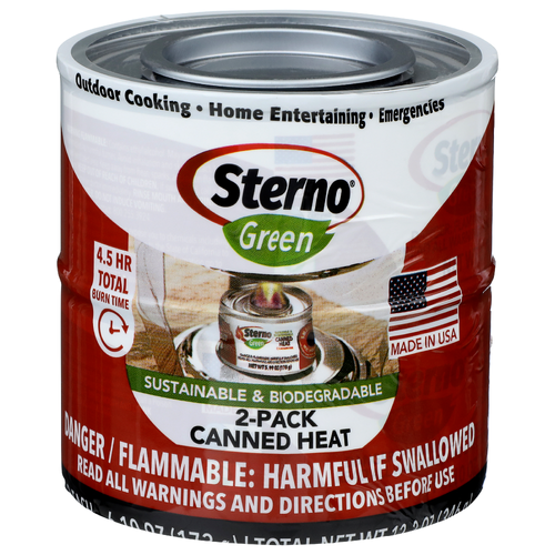 Sterno Green Canned Heat - 6.1 Ounce - 2 Count
