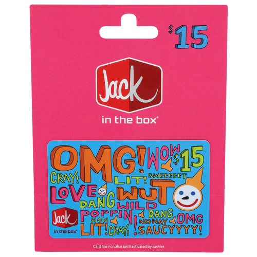 Jack In The Box $15 Gift Card $15 - 1 Each