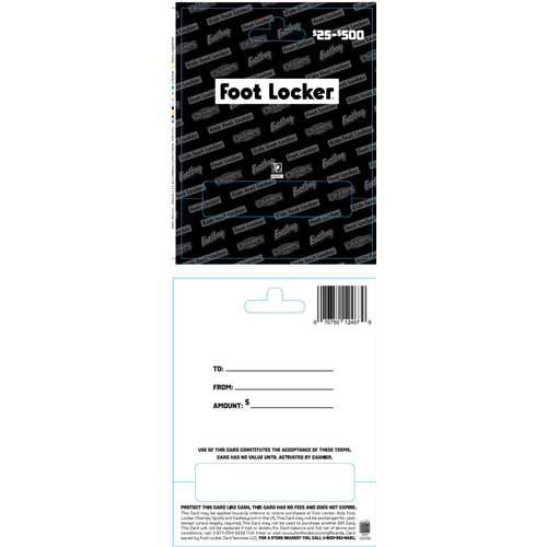 Foot Locker $25-500 - 1 Each