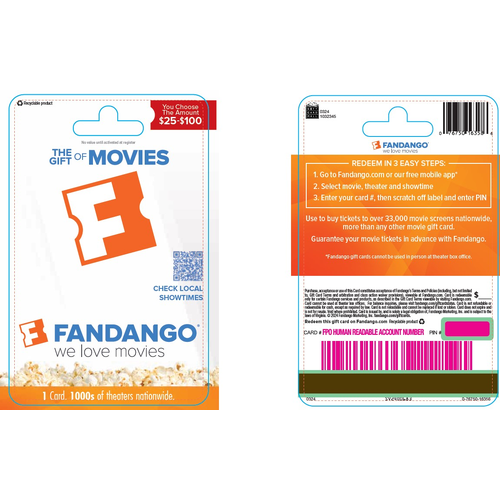 Fandango $100 Gift Card - 1 Each