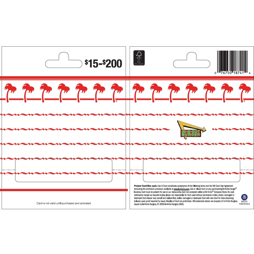 IN-N-OUT BURGER $15-200 - 1 Each