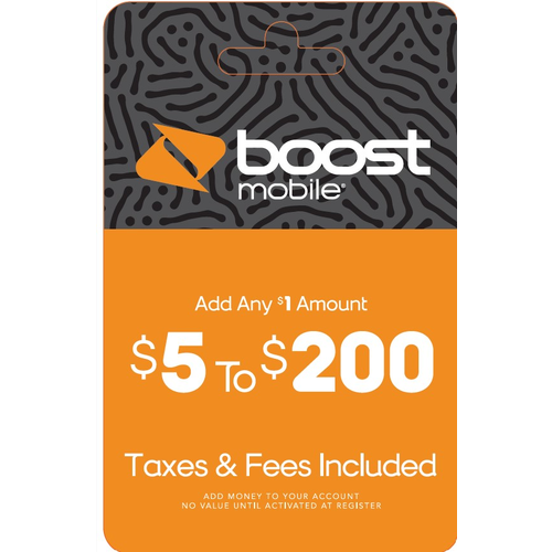 boost mobile $5-$200 Prepaid Phone Card - 1 Each