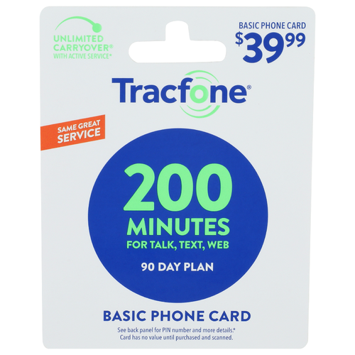 Tracfone Basic Phone Card - 1 Each