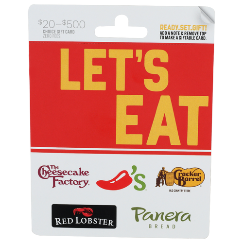 Let's Eat Card - 1 Each