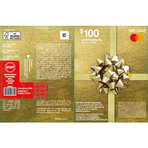 Mastercard Keystone Gift $100 Meta Plus - 1 Each