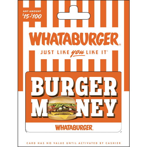 Whataburger $15-100 - 1 Each
