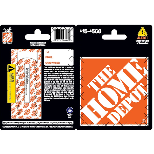 Home Depot $15-500 - 1 Each
