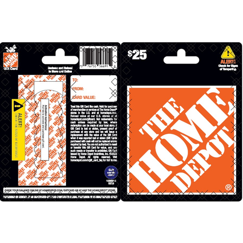 Home Depot $25 - 1 Each