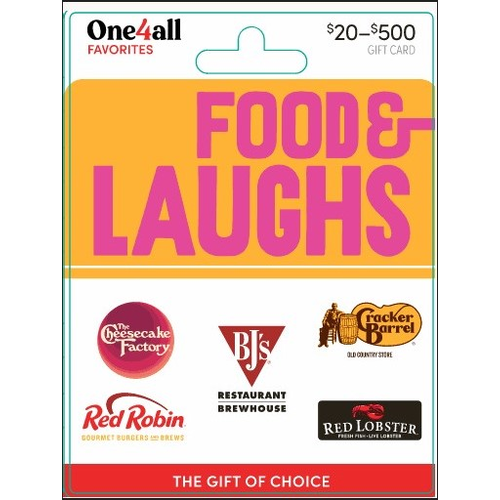 Original Content Private Label $20-500 Food & Laughs Gift Card - 1 Each