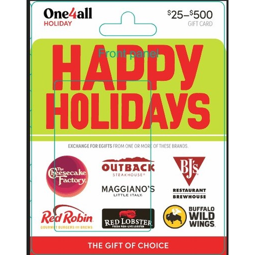 Original Content Swap $25-500 Holidays Dining Gift Card - 1 Each