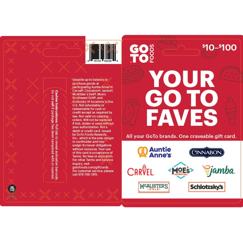 Focus Brands $10-100 - 1 Each