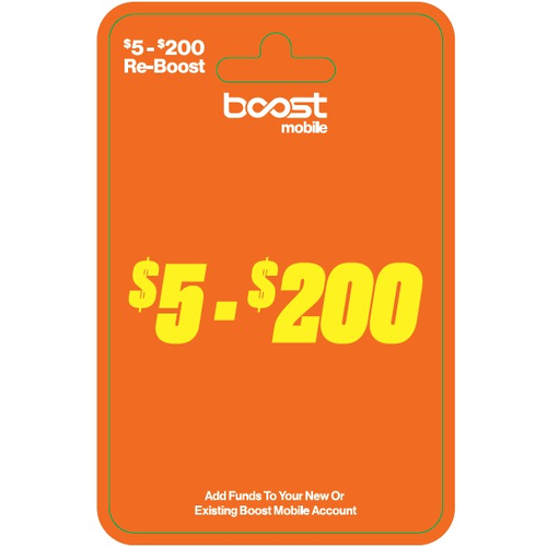 boost mobile $5-$200 Prepaid Phone Card - 1 Each