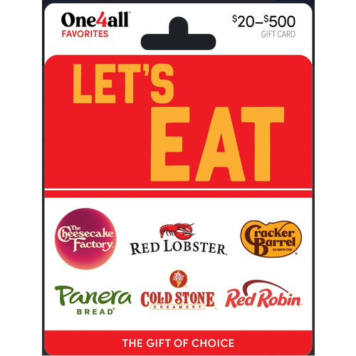 One 4 all Let's Eat Multibrand $20-$500 Gift Card - 1 Each