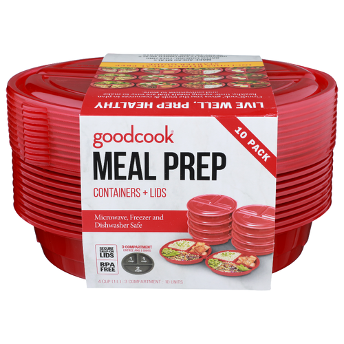 Goodcook Containers + Lids - 10 Count