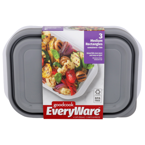 Goodcook Everyware Medium Rectangles - 3 Count