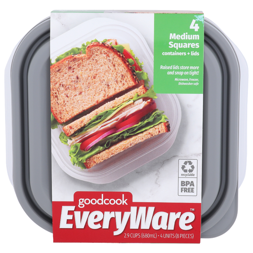 Goodcook Everyware Containers + Lids - 4 Count