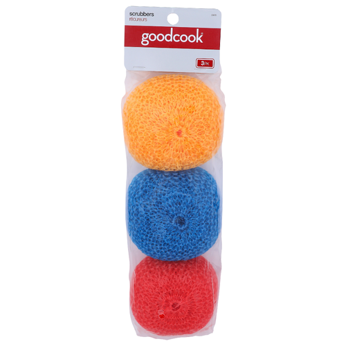 Goodcook Orange, Blue & Red Scrubbers - 3 Count