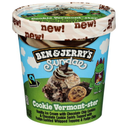 BEN & JERRY'S Cookie Vermont-Ster Sundae Ice Cream - 14.4 Fluid Ounce Image 1 of 4