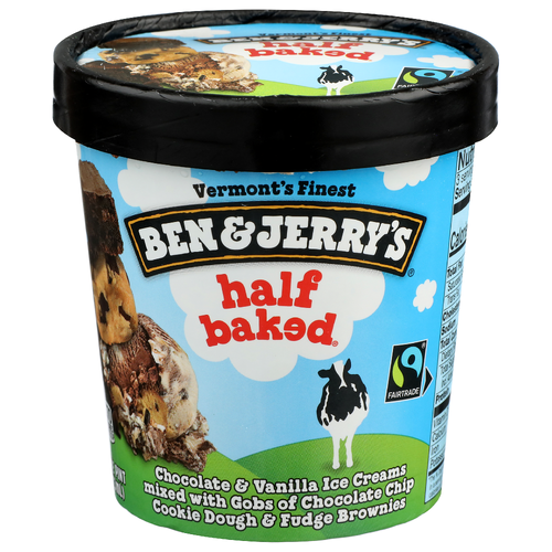 Ben & Jerry's Chocolate & Vanilla Half Baked Ice Cream - 1 Pint