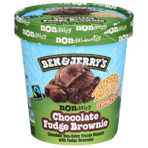 BEN & JERRY'S Chocolate Frozen Non Dairy Dessert Fudge Brownie - 1 Pint
