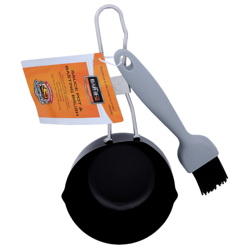 Mr. Bar-B-Q Signature Sauce Pot & Basting Brush - 1 Each