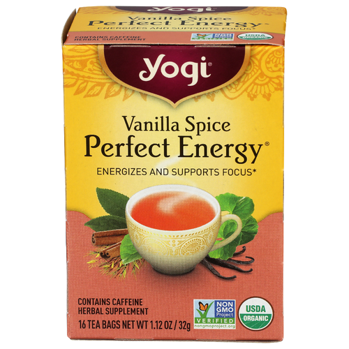 Yogitea Spiced Vanilla Tea Bags Spice Perfect Energy - 0.07 Ounce - 16 Count