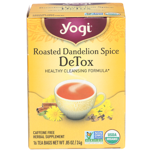 YOGITEA Spiced Cocoa Roasted Dandelion Spice Detox - 0.053 Ounce - 16 Count