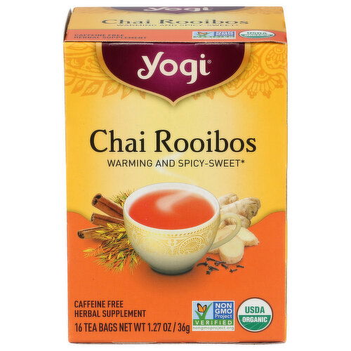 YOGI Spicy-Sweet Chai Rooibos Spicy - 0.079 Ounce - 16 Count