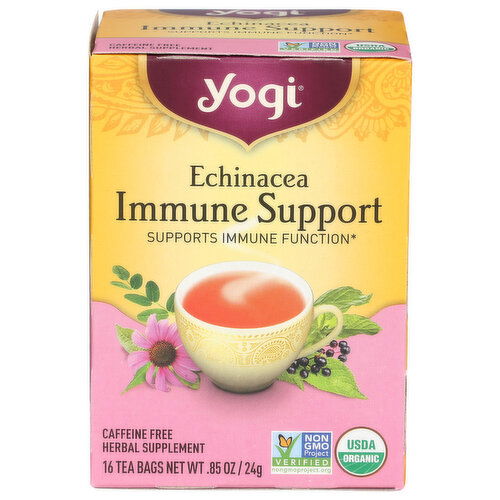 YOGI TEA Minty Sweet Echinacea Immune Support - 0.053 Ounce - 16 Count