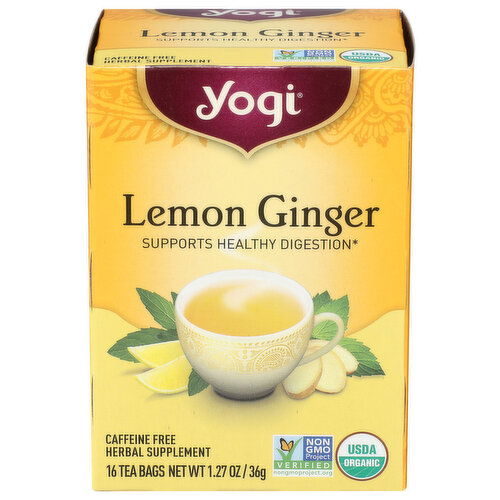 Yogitea Lemon Ginger - 0.079 Ounce - 16 Count