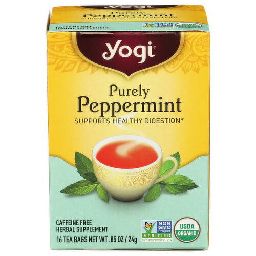 Yogitea Peppermint Tea Bags Purely - 0.053 Ounce - 16 Count