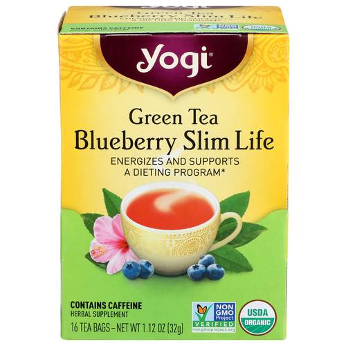 Yogi Blueberry Slim Life Green Tea - 0.07 Ounce - 16 Count