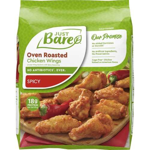 Just Bare Spicy Oven Roasted Chicken Wings - 19.2 Ounce