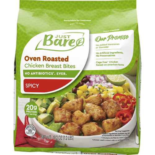 Just Bare Spicy Oven Roasted Chicken Breast Bite - 19.2 Ounce