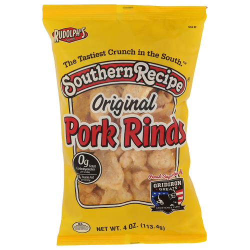 Rudolph's Southern Recipe Original Pork Rinds - 4 Ounce