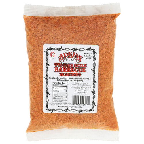 Adkins Western Style Barbecue Seasoning - 16 Ounce