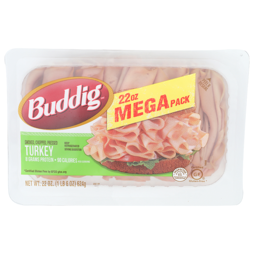 Buddig Smoked, Chopped, Pressed Turkey - 22 Ounce