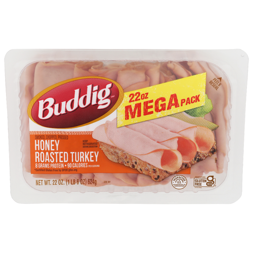 Buddig Honey Smoked, Chopped, Pressed Roasted Turkey - 22 Ounce
