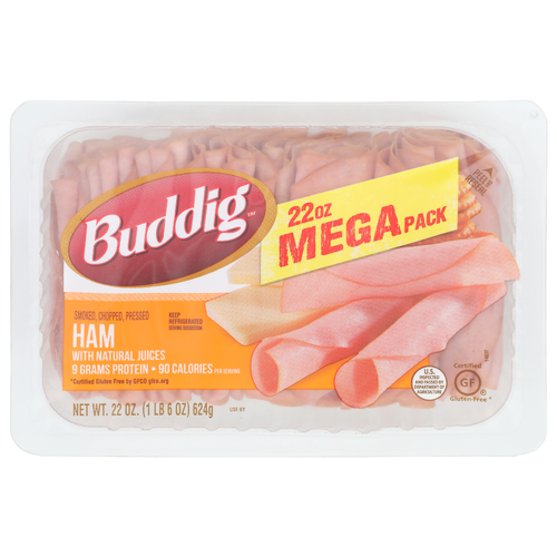 Buddig Smoked, Chopped, Pressed Ham - 22 Ounce