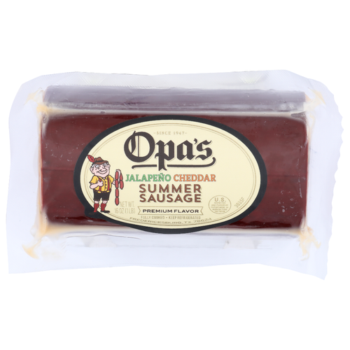 Opa's Jalapeno Cheddar Summer Sausage - 16 Ounce