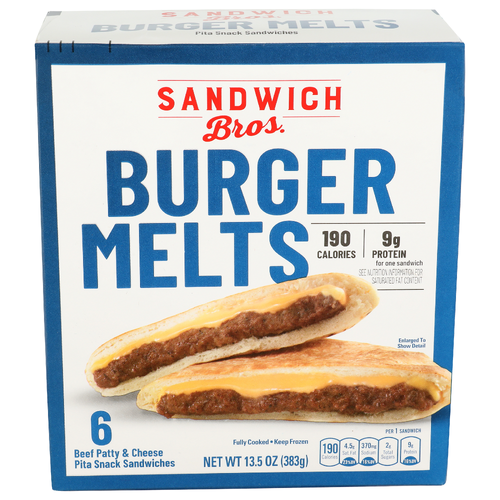 Sandwich Bros. Burger Melts - 2.25 Ounce - 6 Count
