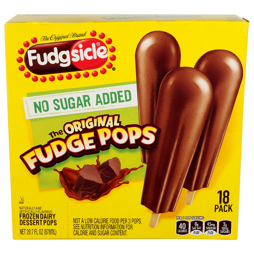 Fudgsicle The Original Fudge Pops Frozen Dairy Dessert - 1.65 Fluid Ounce - 18 Count